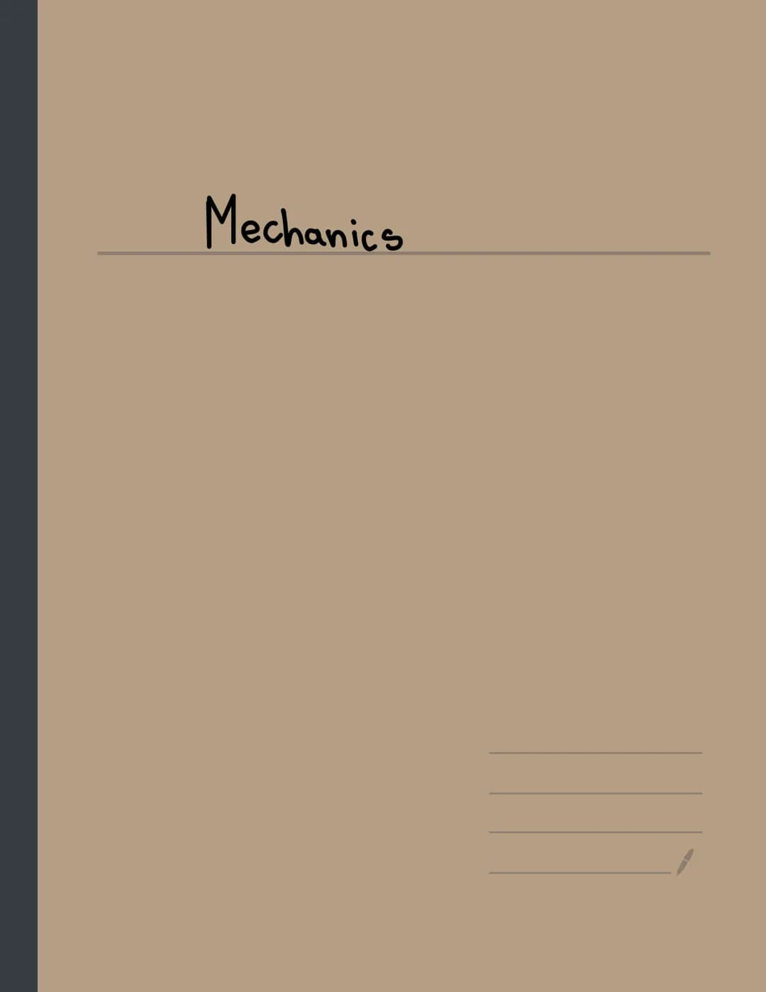 <h2 id="mechanics">Mechanics</h2>
<h3 id="suvatequations">SUVAT Equations</h3>
<p>The SUVAT equations are used to describe the motion of an 
