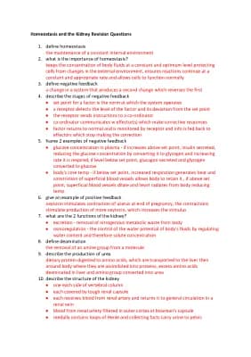 Know Homeostasis and the Kidney Revision Questions thumbnail