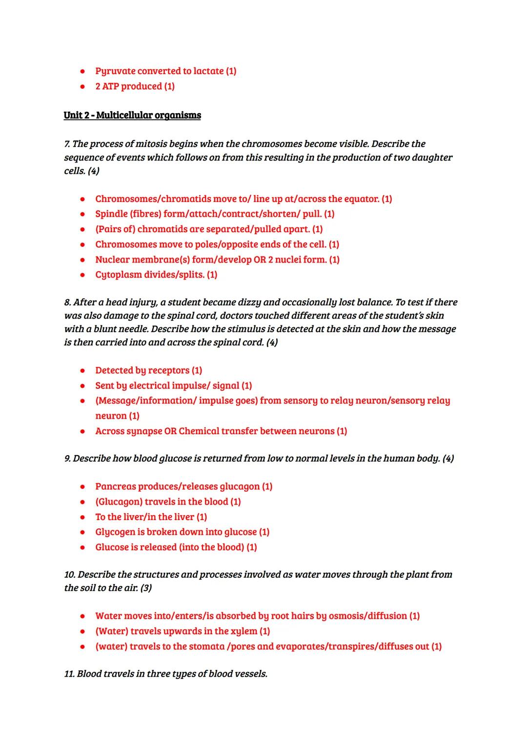 BIOLOGY
LIFE
CoHNO
Unit 1-Cell Biology
74 dr
National 5 Biology Questions and Answers (2023)
Extended Response Questions
EVOLUTION
1. Descri