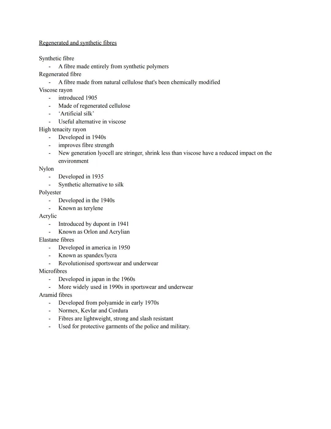 AQA A level fashion & textiles
Paper 2
2.3
Developments in technology
Product Life Cycle
Social, moral and ethical issues Regenerated and sy