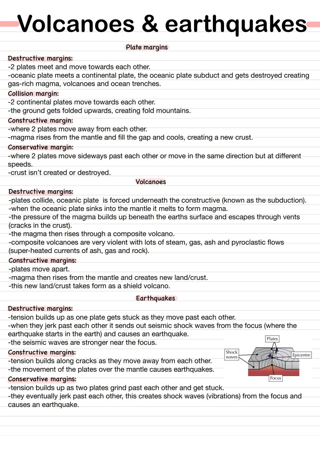 # Natural Hazards

Natural hazards:
-its a natural process which could cause death, injury or disruption to humans or destroy buildings.

Na