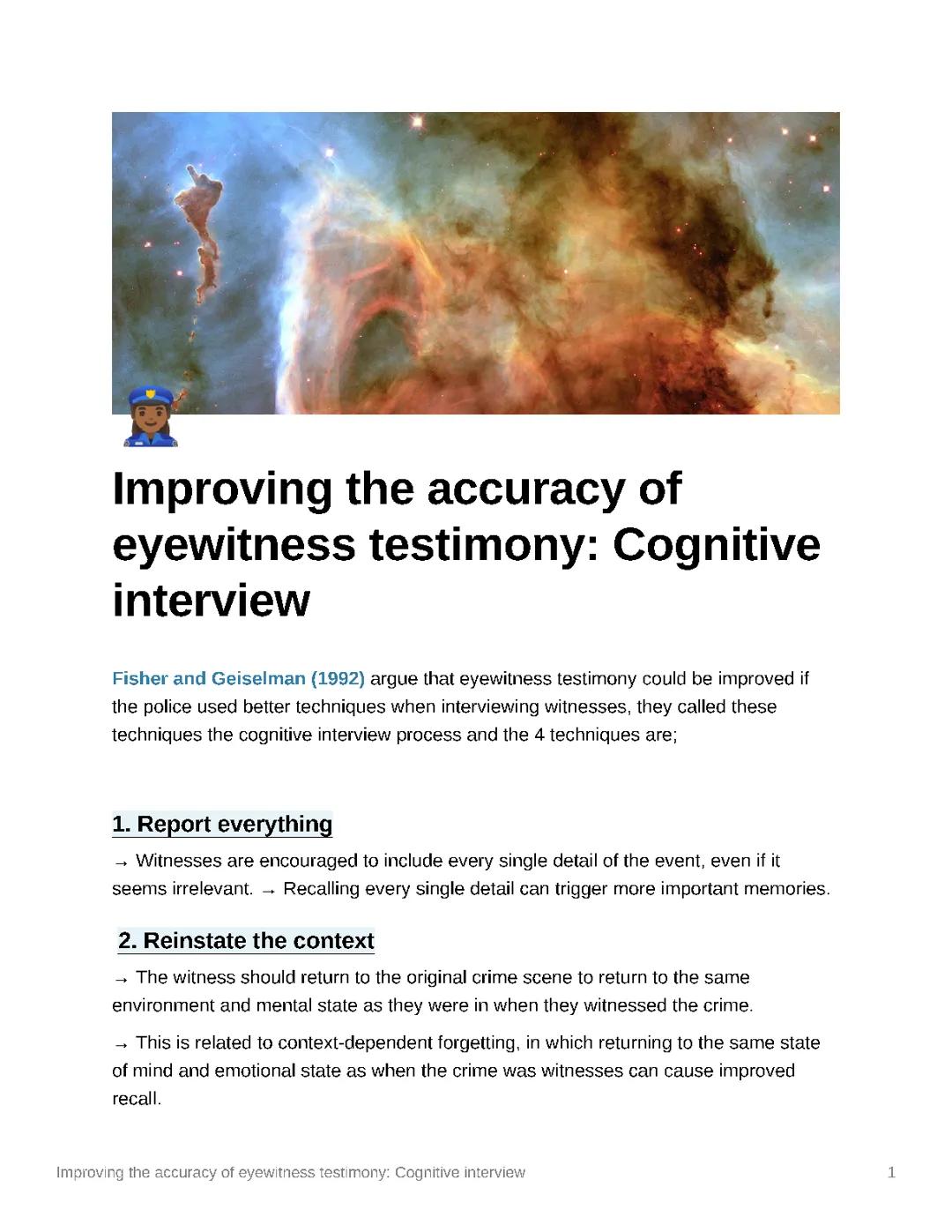 EWT: cognitive interviews 