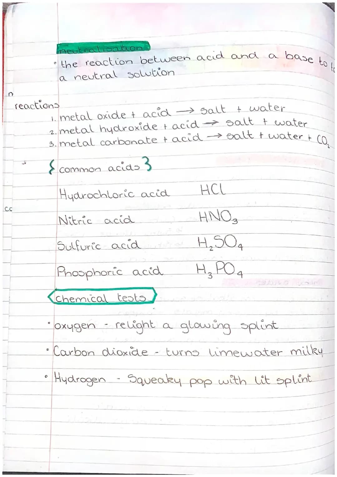 ACIDS ADD BASES
0 1 2 3 4 .
in
acidic
neutral
9 10
11 12 13 19
pure
alkaline
the ph of a solution can be measured using universal
indicator 