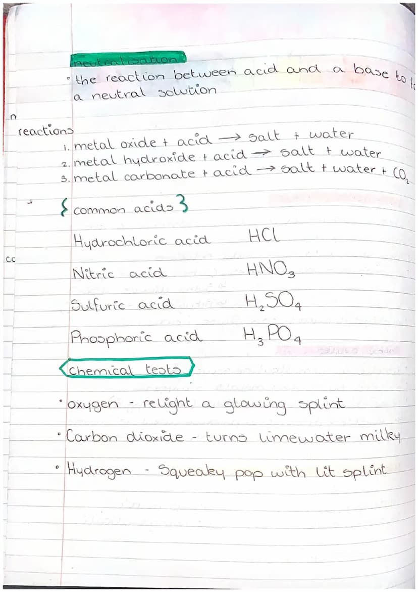 ACIDS ADD BASES
0 1 2 3 4 .
in
acidic
neutral
9 10
11 12 13 19
pure
alkaline
the ph of a solution can be measured using universal
indicator 
