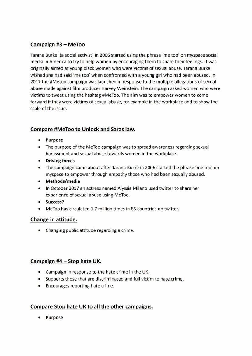 Unit 2.1 - Compare Campaigns for Change
5A - 45 mins (Discuss own campaign - Changing awareness (technological crime)
Purpose
Driving forces