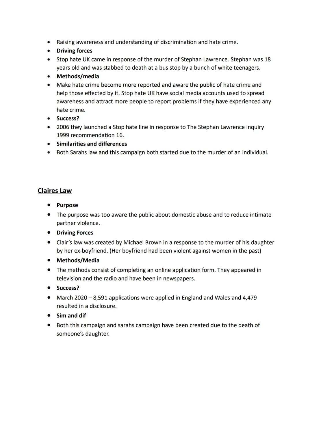Unit 2.1 - Compare Campaigns for Change
5A - 45 mins (Discuss own campaign - Changing awareness (technological crime)
Purpose
Driving forces
