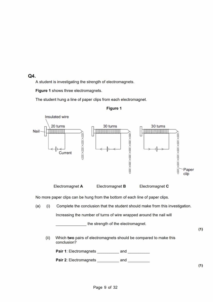 revise
with
harry
AQA Physics
Topic 7: Electromagnets
Master Booklet
Answer the questions that are given to you, and you
can use the mark sc