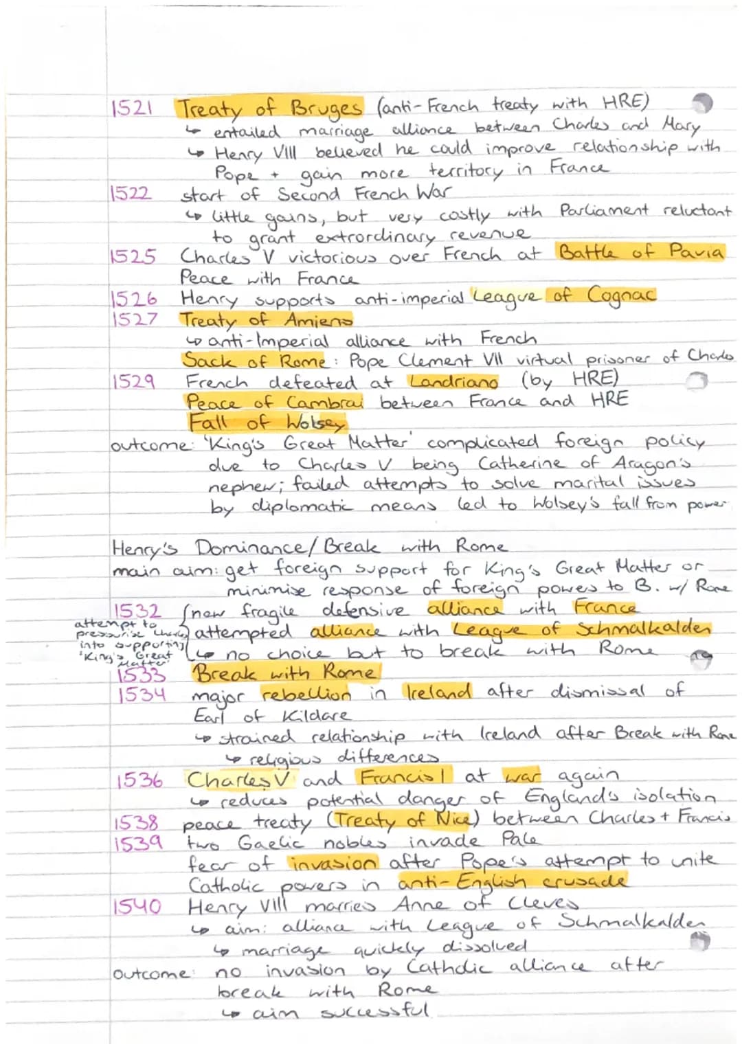 (9) Henry VIII Foreign Affairs
Early Years
1509-1514
Wolsey's Foreign Policy 1514-1529
Henry's Dominance / Break with Rome 1529-1540
Final Y