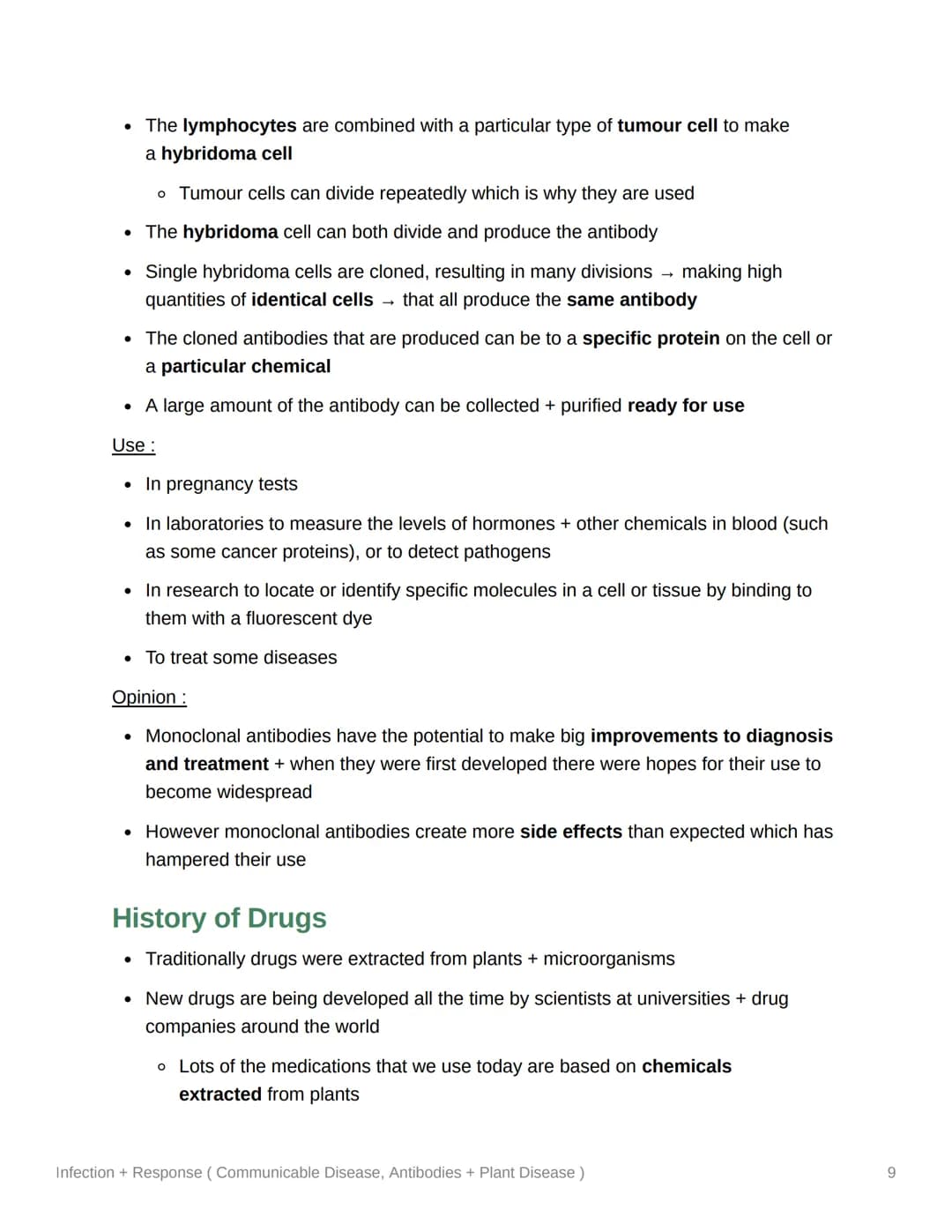 Infection + Response (
Communicable Disease,
Antibodies + Plant Disease)
Diagrams
Communicable diseases
• Communicable (infectious ) disease