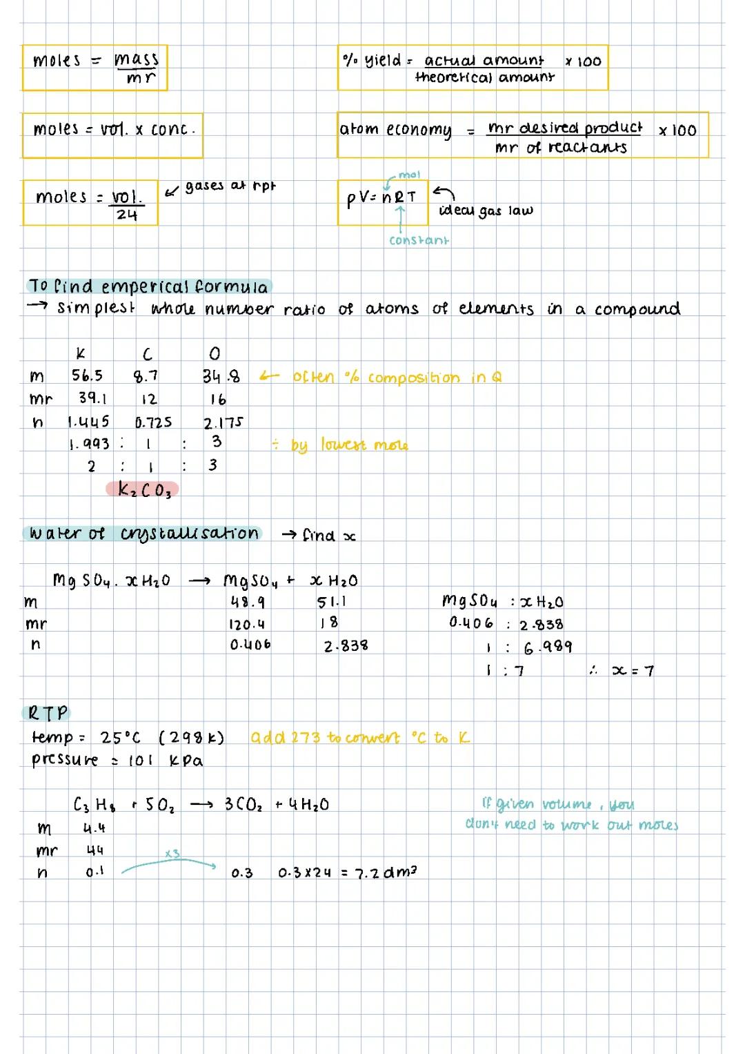 Empirical and Molecular Formulas, Back Titration Fun, and Gas Laws for Kids