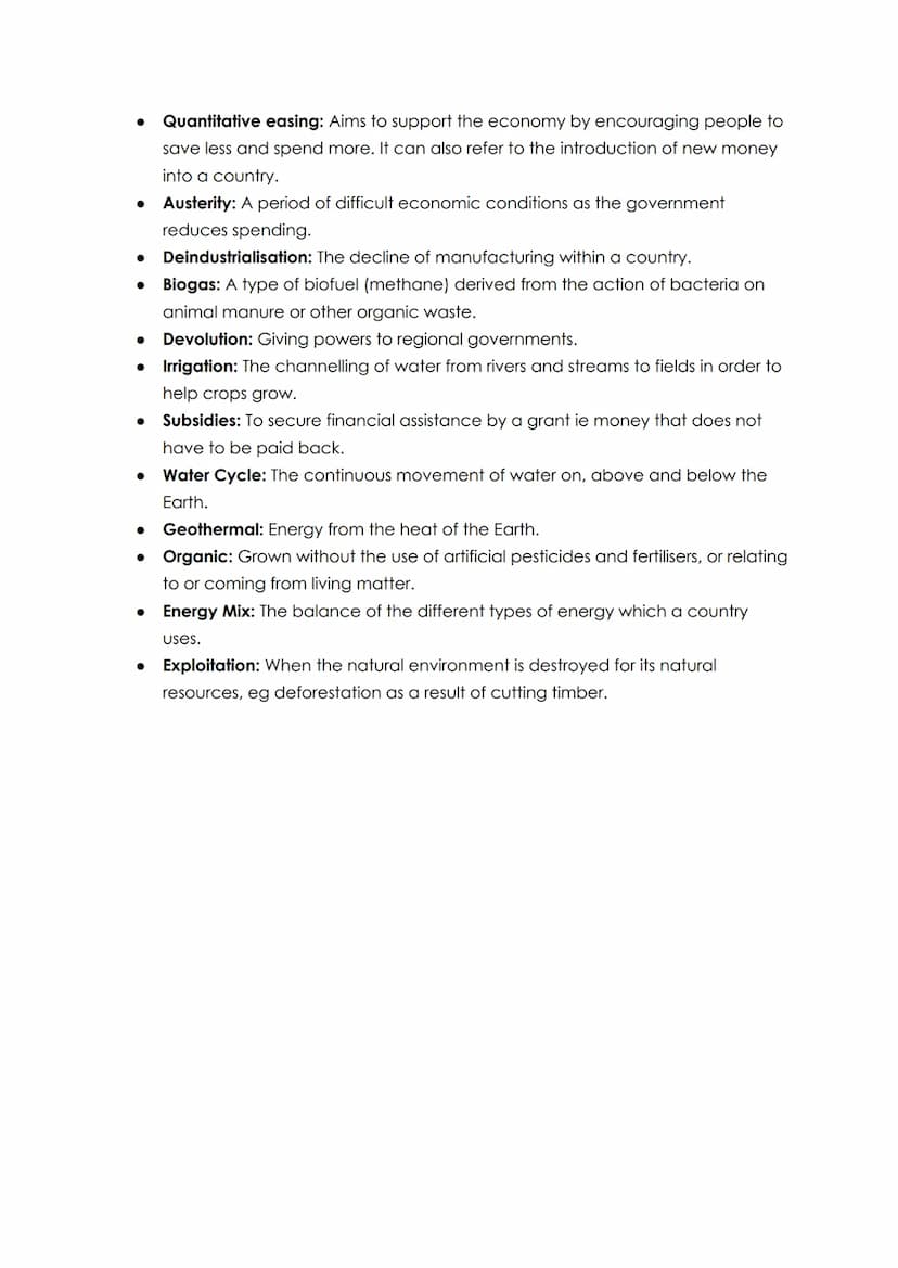 AQA GEOGRAPHY PAPER 2 KEY TERMS
Urban Sprawl: expansion of an urban area into the countryside.
● Brownfield sites: are urban sites which hav