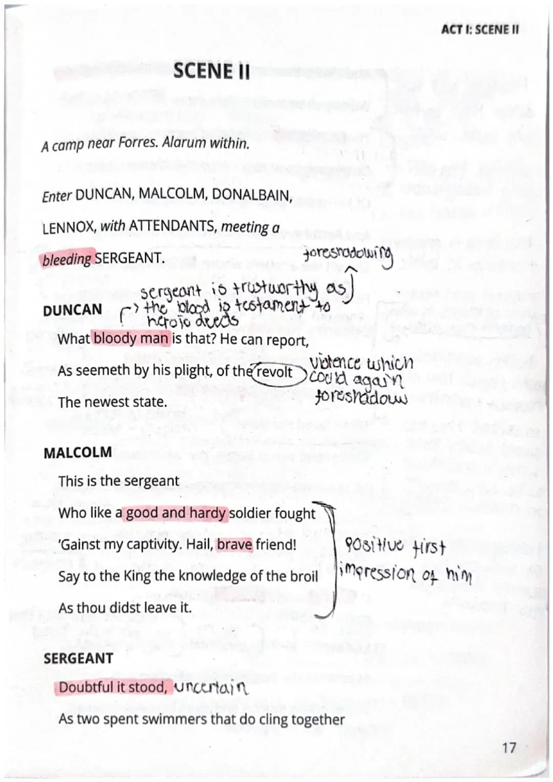Macbeth Act 1 Scene 2 Annotations