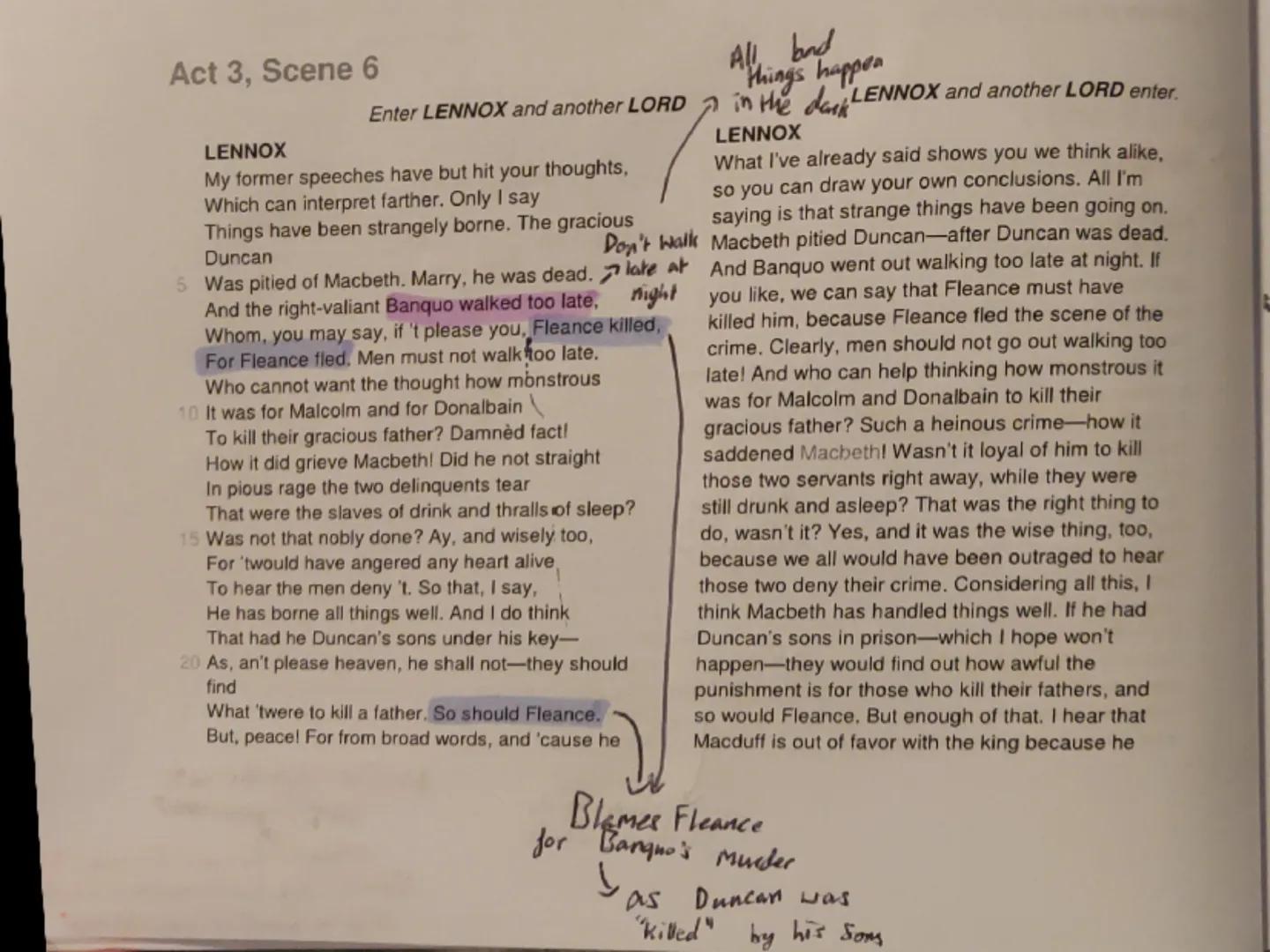 Act 3, Scene 6
LENNOX
Enter LENNOX and another LORD
My former speeches have but hit your thoughts,
Which can interpret farther. Only I say
T