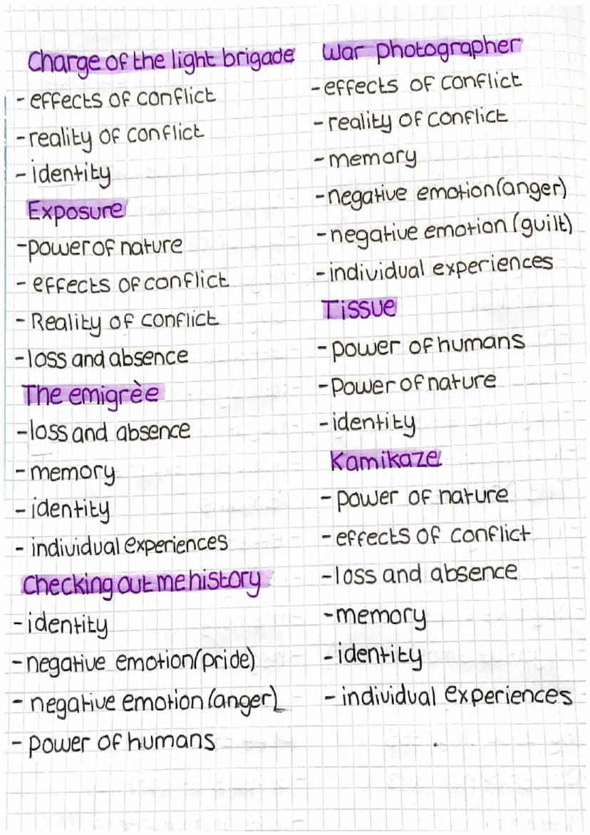 (A)
E
Ozymandias
-power of humans
-power
of nature
Storm on the island
-power of nature
-power of humans
- negative emotion (pride) - negati