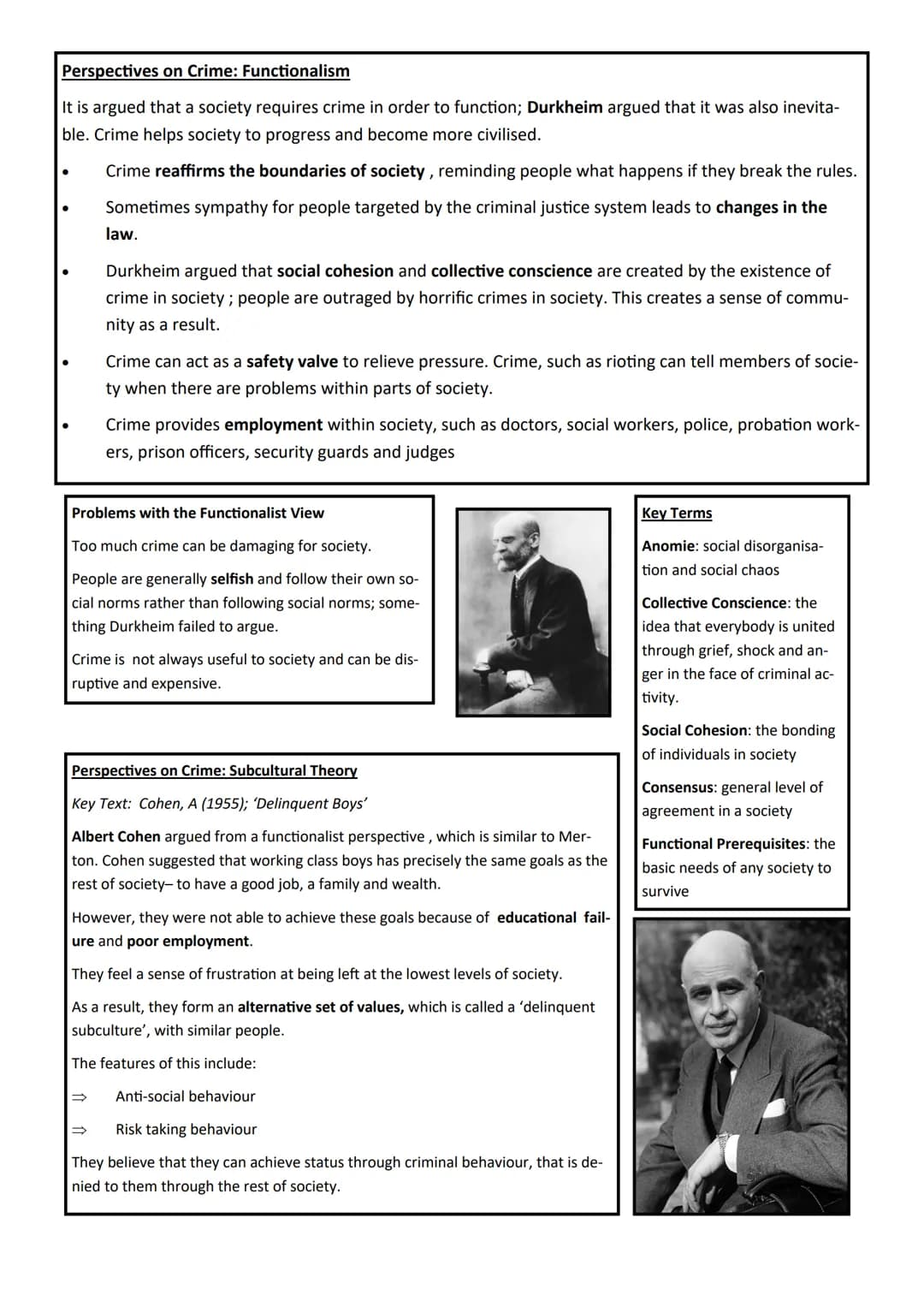 Sociology GCSE
Unit 5:
Crime & Deviance
Name 2.2
Assessments
Paper 1: The sociology of families and
education
What's assessed
⚫ The sociolog