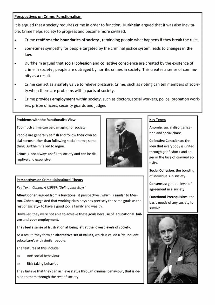 Sociology GCSE
Unit 5:
Crime & Deviance
Name 2.2
Assessments
Paper 1: The sociology of families and
education
What's assessed
⚫ The sociolog