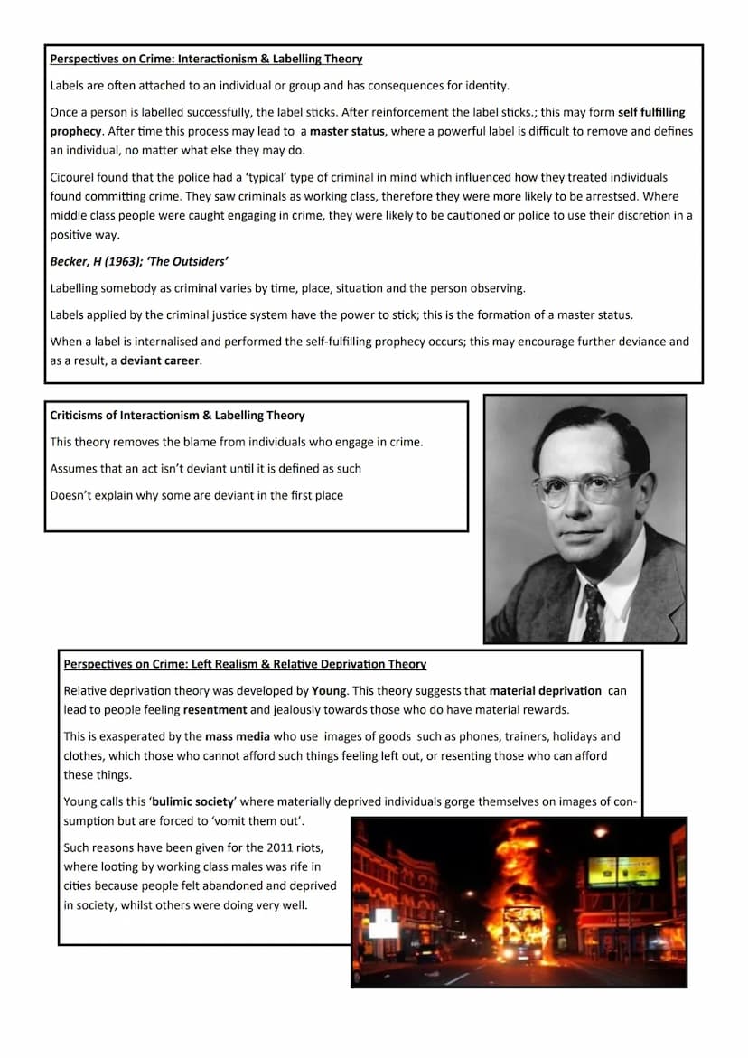 Sociology GCSE
Unit 5:
Crime & Deviance
Name 2.2
Assessments
Paper 1: The sociology of families and
education
What's assessed
⚫ The sociolog