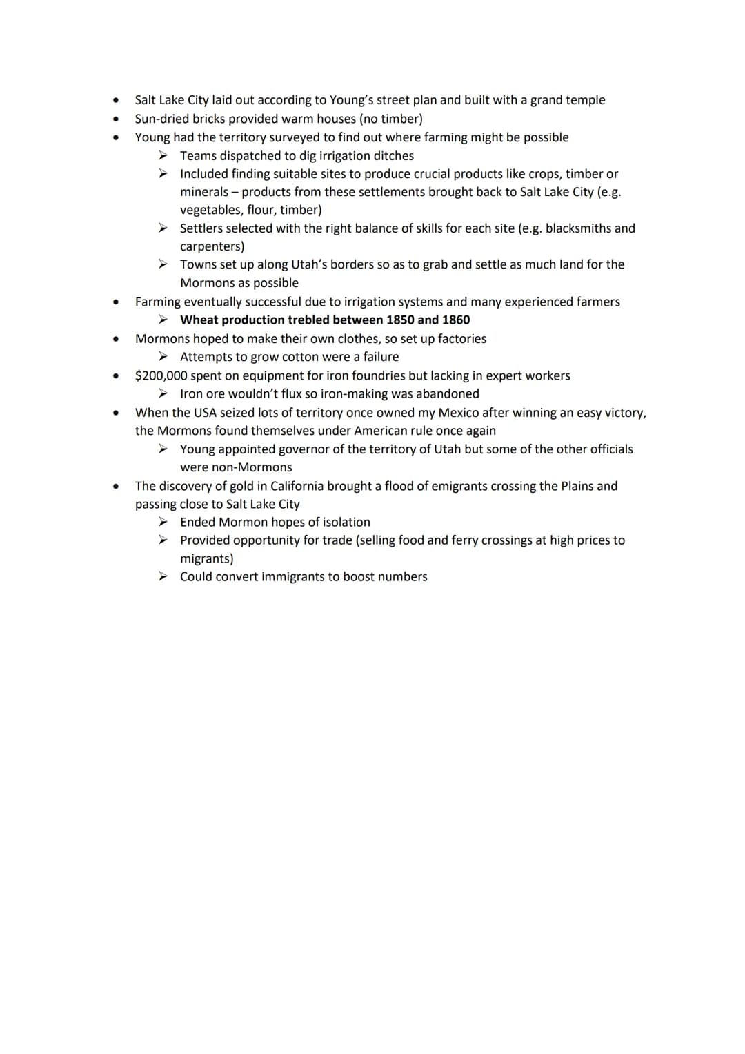 Factors encouraging migration West
The Mormons (the Church of Jesus Christ of the Latter-Day Saints)
GCSE History Revision
Economic
Persecut