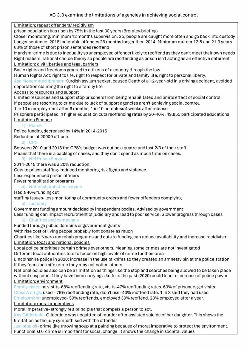 Unit 4: crime and Punishment
AC1.1 describe process used for law making
AC1.2: describe the organisations of the criminal justice system in 
