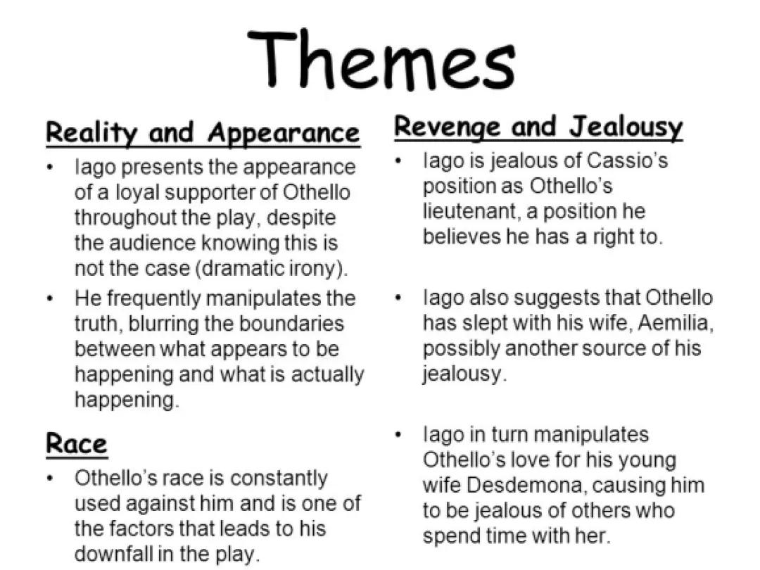 AQA: Othello - Themes
