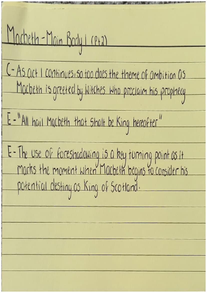 Macbeth - Introduction
"Macbeth" by William Shakespeare is a short play which
explores the theme of a human weakness ambition.
(ESSAY QUESTI