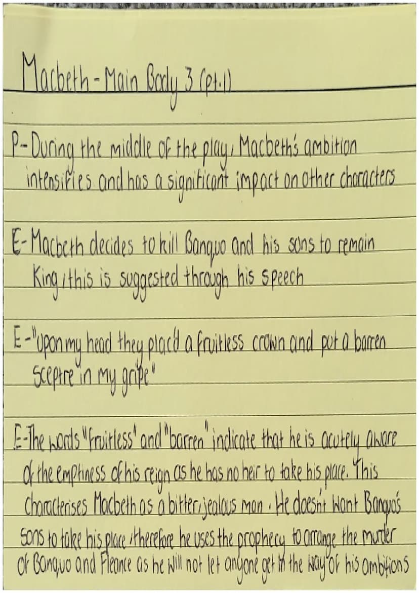 Macbeth - Introduction
"Macbeth" by William Shakespeare is a short play which
explores the theme of a human weakness ambition.
(ESSAY QUESTI