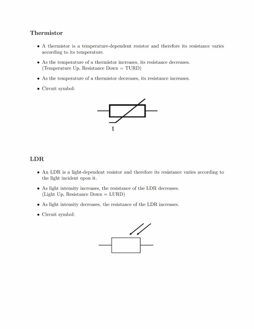 Circuit Components
• Circuit diagrams and symbols are used to simplify the drawing of electrical circuits.
• They are quick to sketch and ar