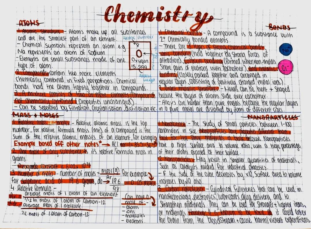 Learning Chemistry and Nanoscience: Atoms, Moles, and Nanoparticles!