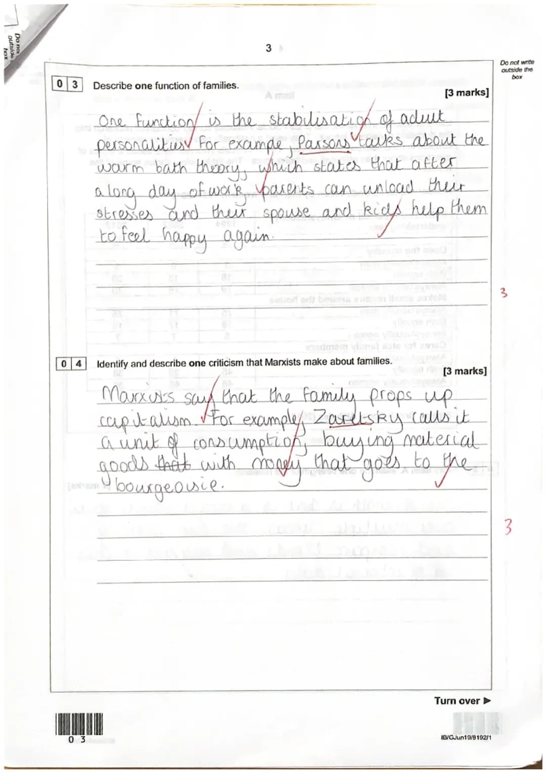AQA GCSE Sociology Past Papers: Grade 9 Examples and Answers