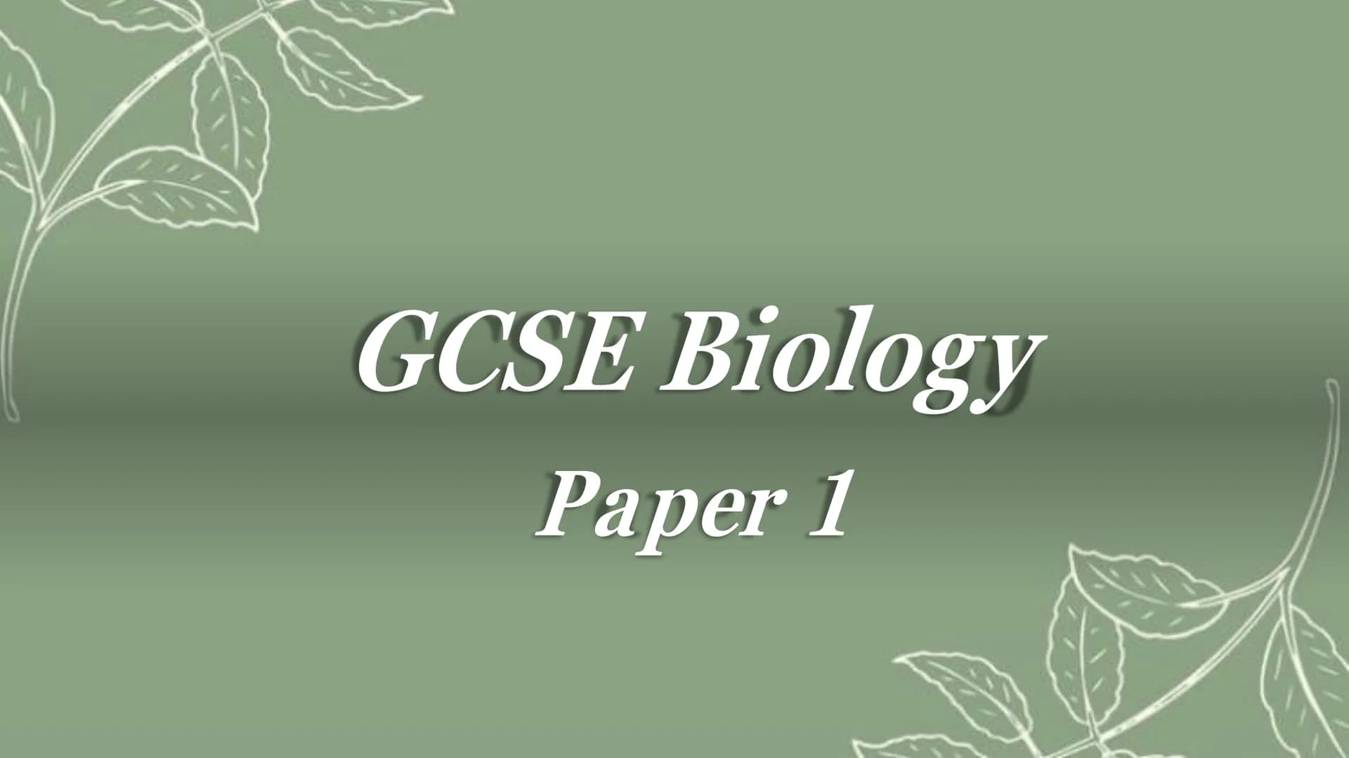 # GCSE Biology

Paper 1 # Topic 1 - Cell Biology

# Microscope

![Microscope Diagram](microscope_diagram.png)

An electron microscope has mu
