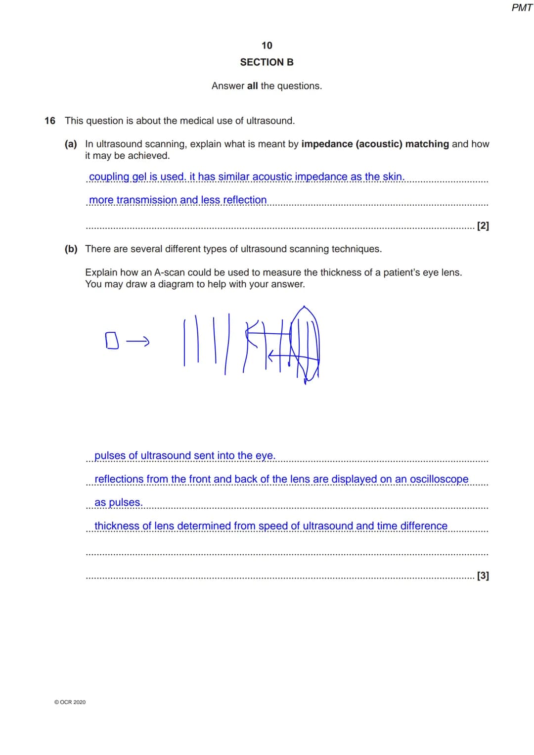 *82550 66181*
OCR
Oxford Cambridge and RSA
Thursday 15 October 2020 - Morning
A Level Physics A
H556/02 Exploring physics
Time allowed: 2 ho