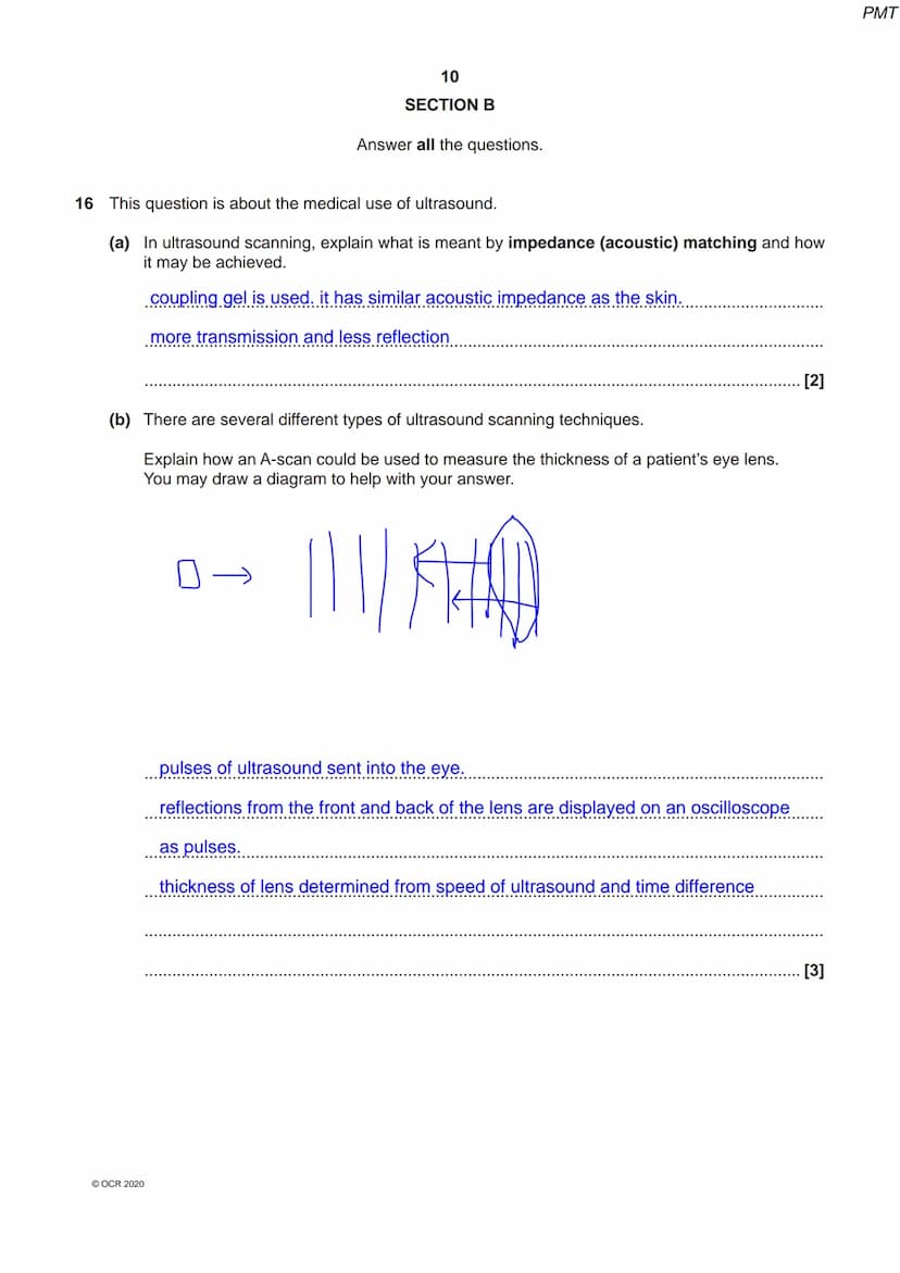 *82550 66181*
OCR
Oxford Cambridge and RSA
Thursday 15 October 2020 - Morning
A Level Physics A
H556/02 Exploring physics
Time allowed: 2 ho