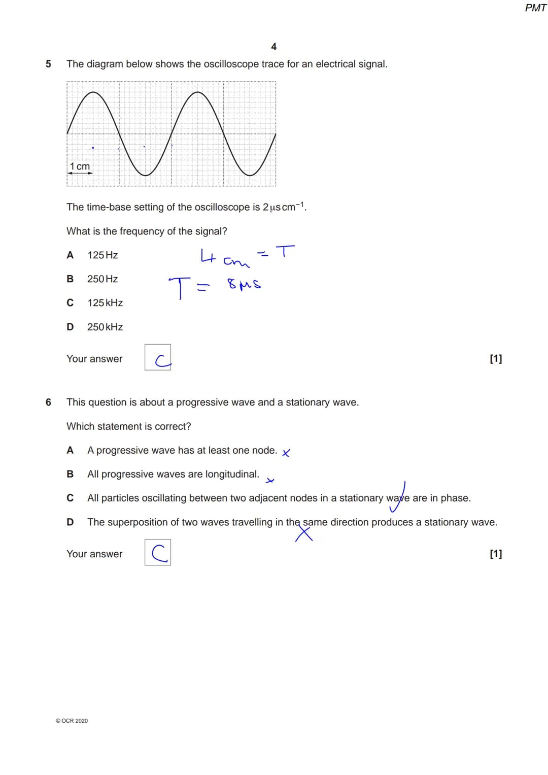 *82550 66181*
OCR
Oxford Cambridge and RSA
Thursday 15 October 2020 - Morning
A Level Physics A
H556/02 Exploring physics
Time allowed: 2 ho