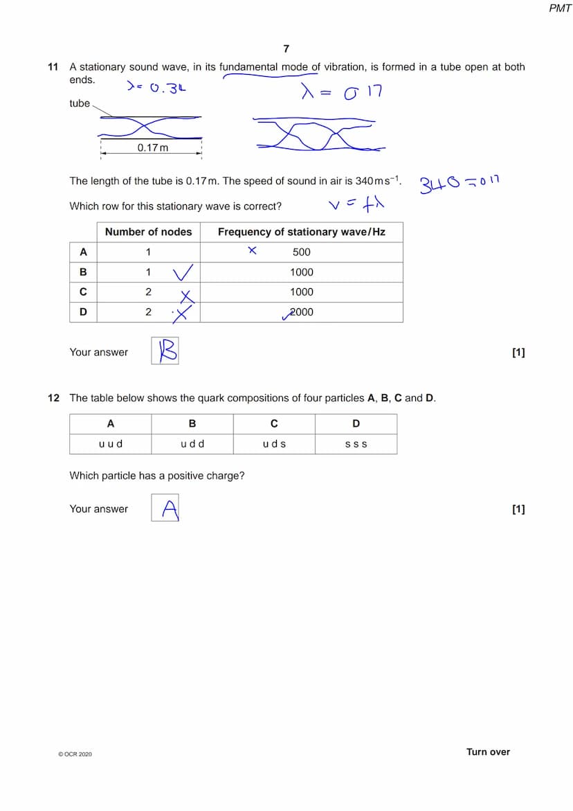 *82550 66181*
OCR
Oxford Cambridge and RSA
Thursday 15 October 2020 - Morning
A Level Physics A
H556/02 Exploring physics
Time allowed: 2 ho