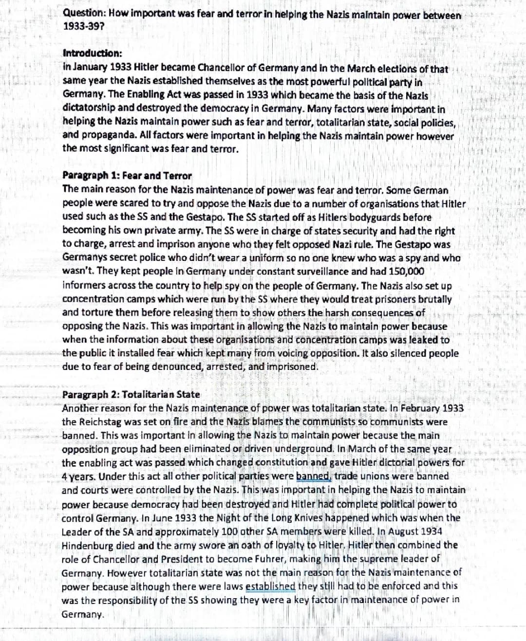 maintenance of power history essay