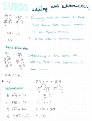 Know Adding and Subtracting Surds thumbnail