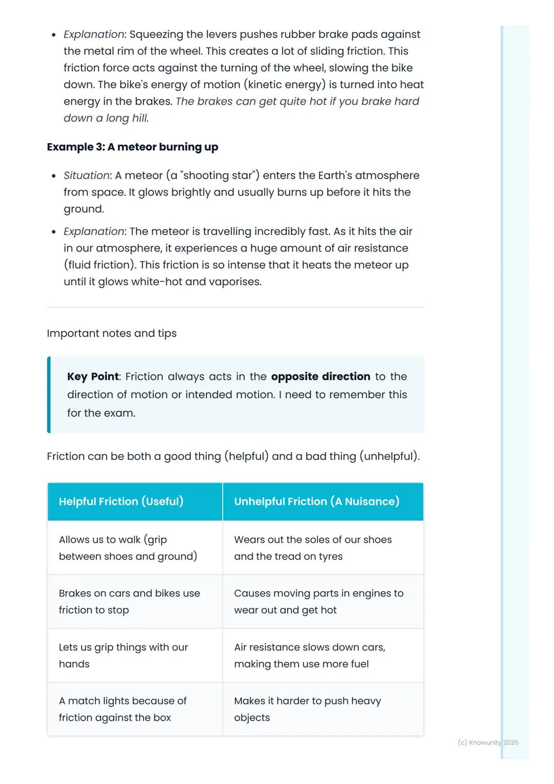# Friction

What is friction?

Friction is a force that happens when two surfaces rub against each
other. It always tries to stop things fro