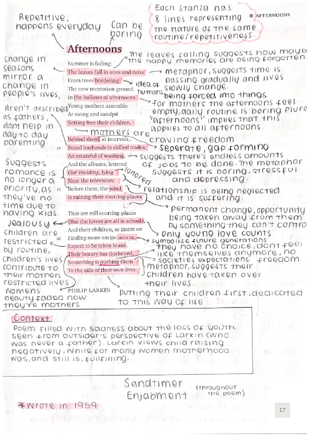 Afternoons Poem Analysis for GCSE: Themes, Quotes, and Context by Philip Larkin