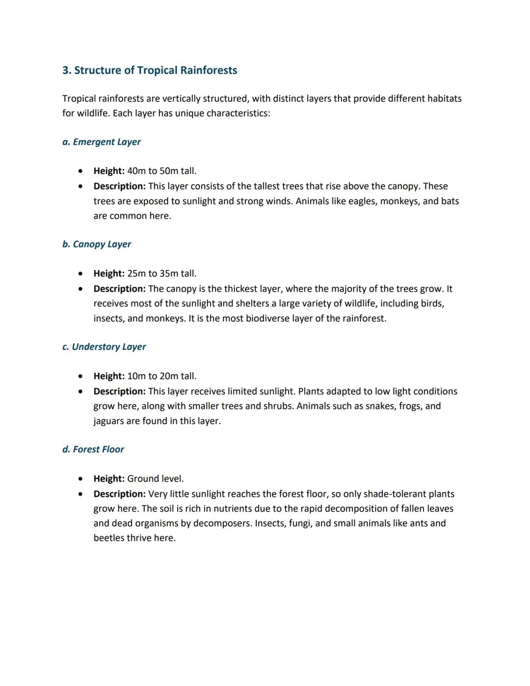 Tropical Rainforests - GCSE Geography
Tropical rainforests are one of the most diverse and important ecosystems on Earth. They are
found nea