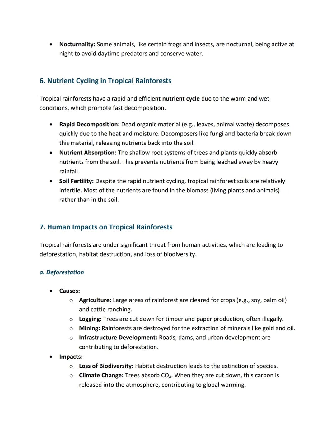 Tropical Rainforests - GCSE Geography
Tropical rainforests are one of the most diverse and important ecosystems on Earth. They are
found nea