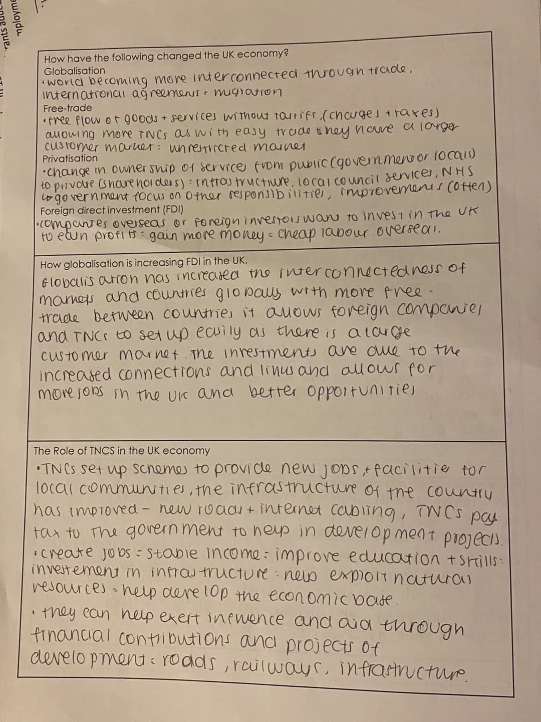 trong wo
Key Idea
GCSE Geography Edexcel B - Revision Checklist
Paper 2. UK Geographical Issues Topic 5. The UK's evolving human landscape
I
