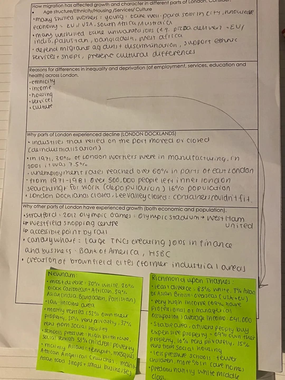 trong wo
Key Idea
GCSE Geography Edexcel B - Revision Checklist
Paper 2. UK Geographical Issues Topic 5. The UK's evolving human landscape
I