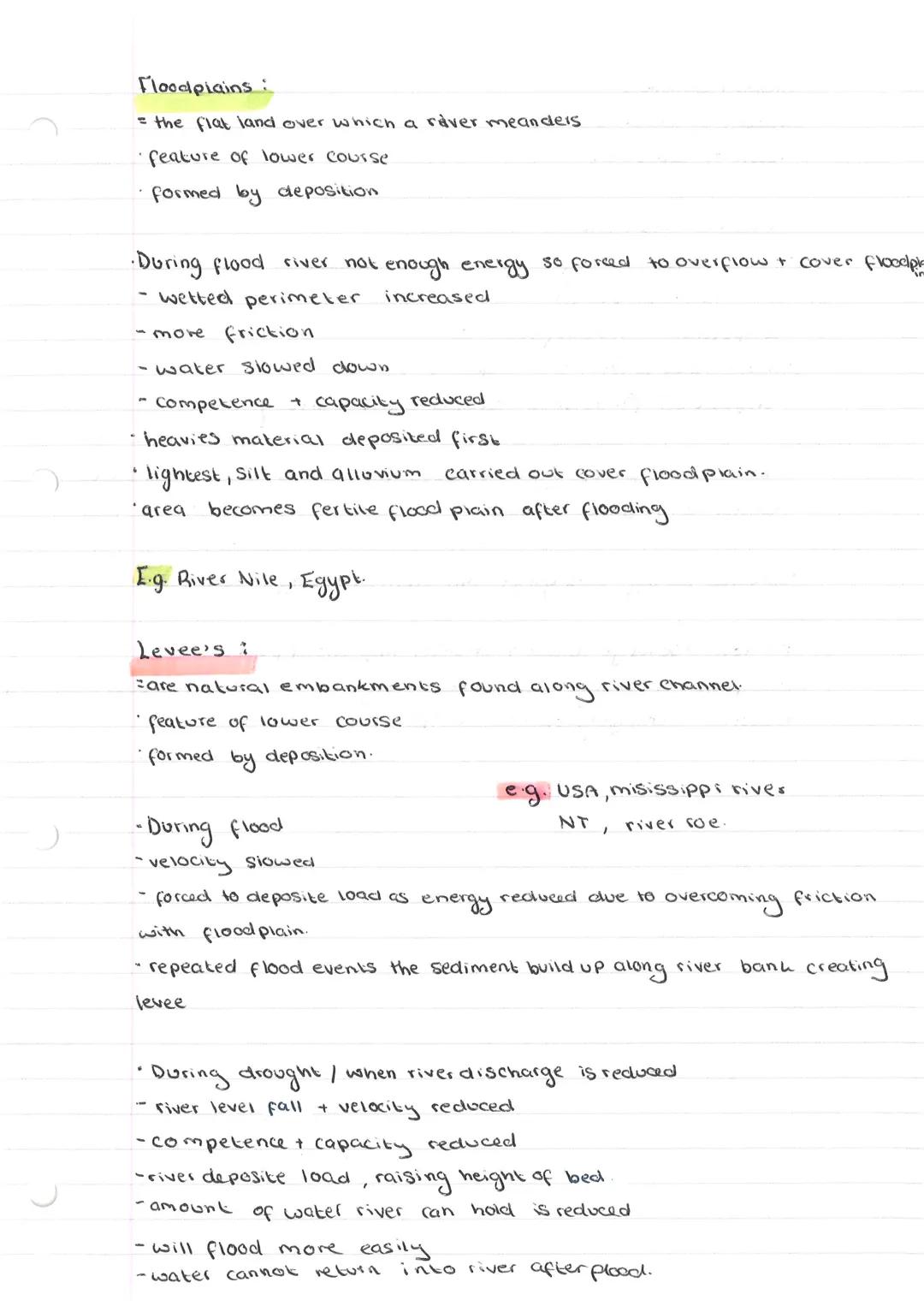 # River Features:

The long profile

change in altitude from source to mouth.

Gradient decreases producing concave profile. because - Near 