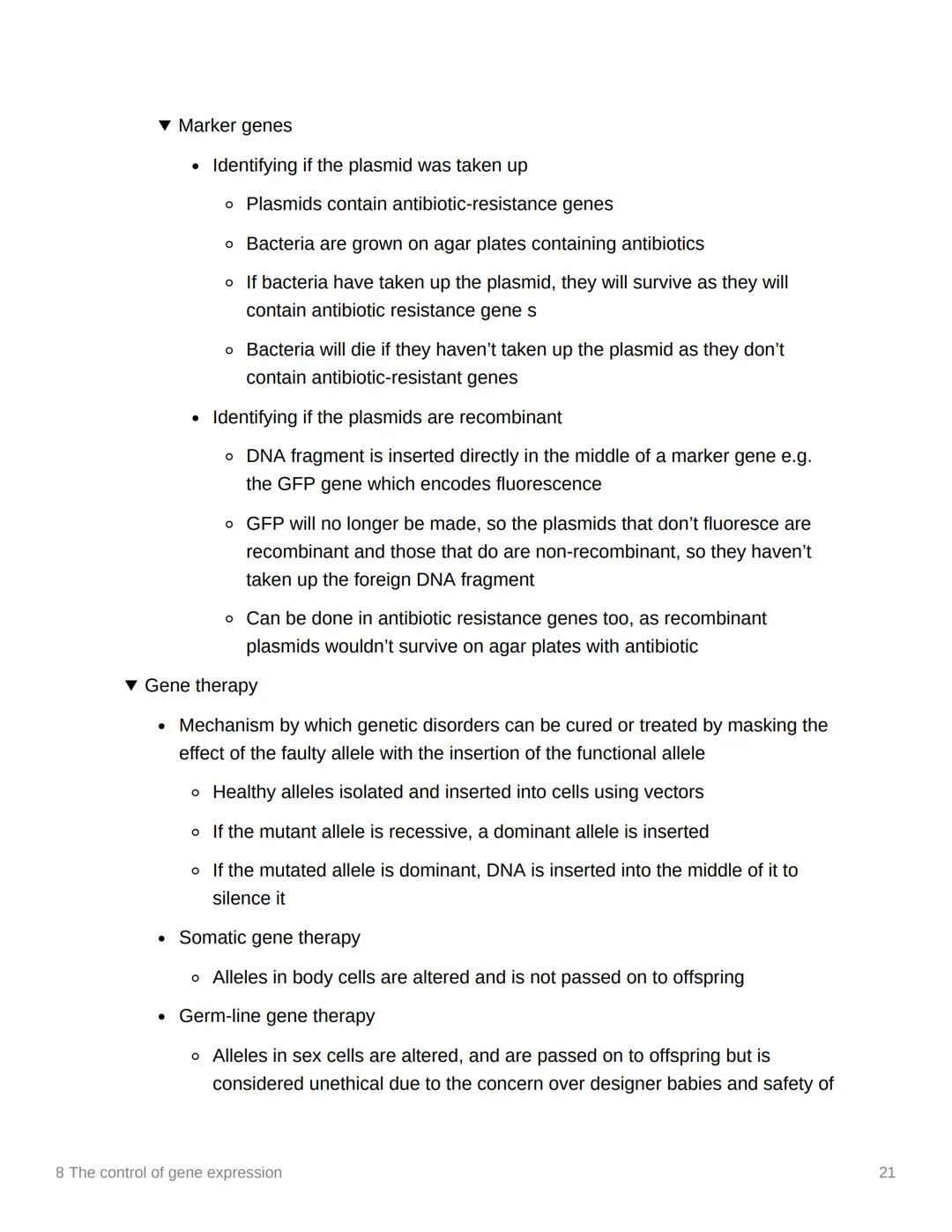 8 The control of gene expression
EAS/A level A level
3.8.1 Alteration of the sequence of bases in DNA alters the structure of proteins
▾ Sub