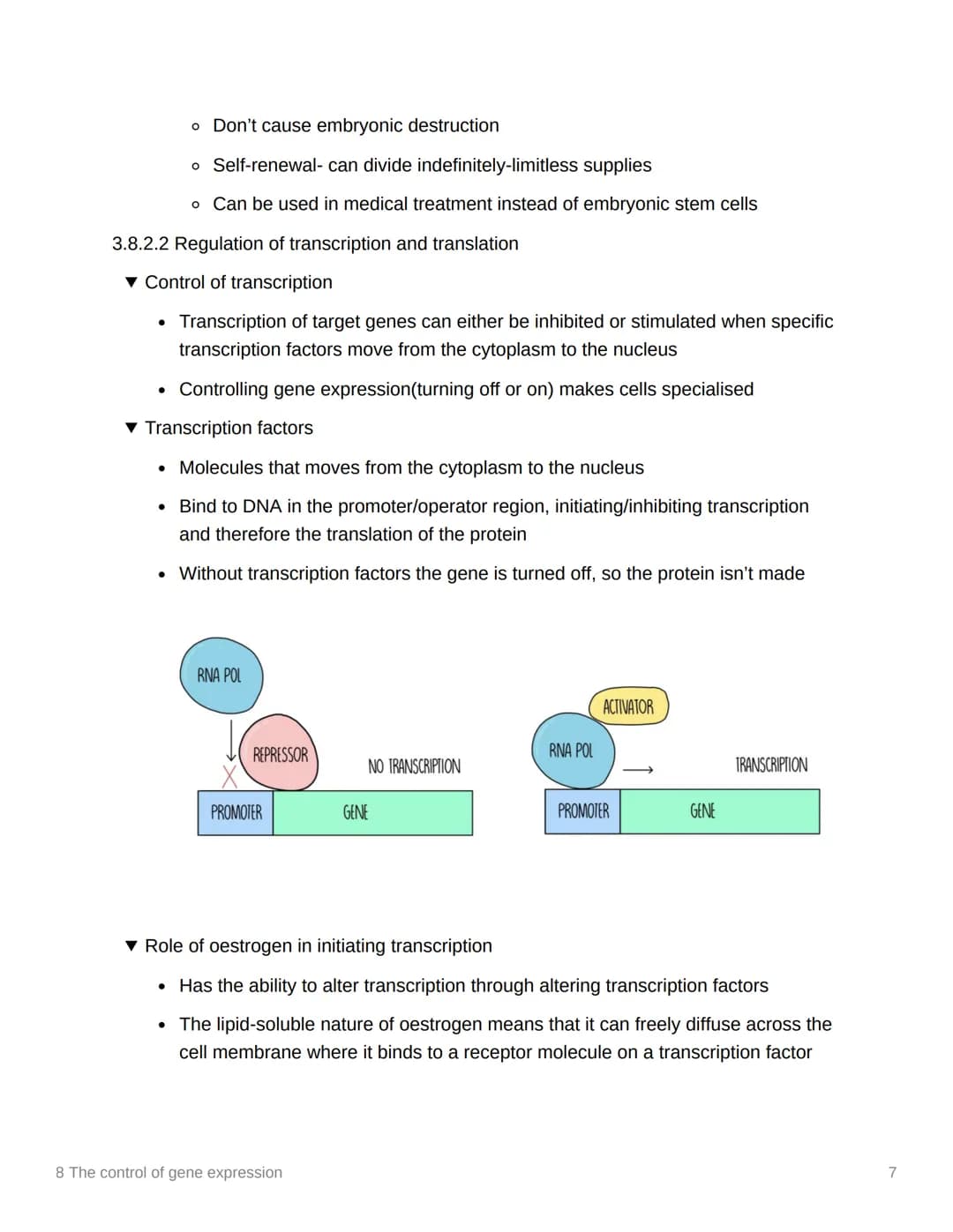 8 The control of gene expression
EAS/A level A level
3.8.1 Alteration of the sequence of bases in DNA alters the structure of proteins
▾ Sub