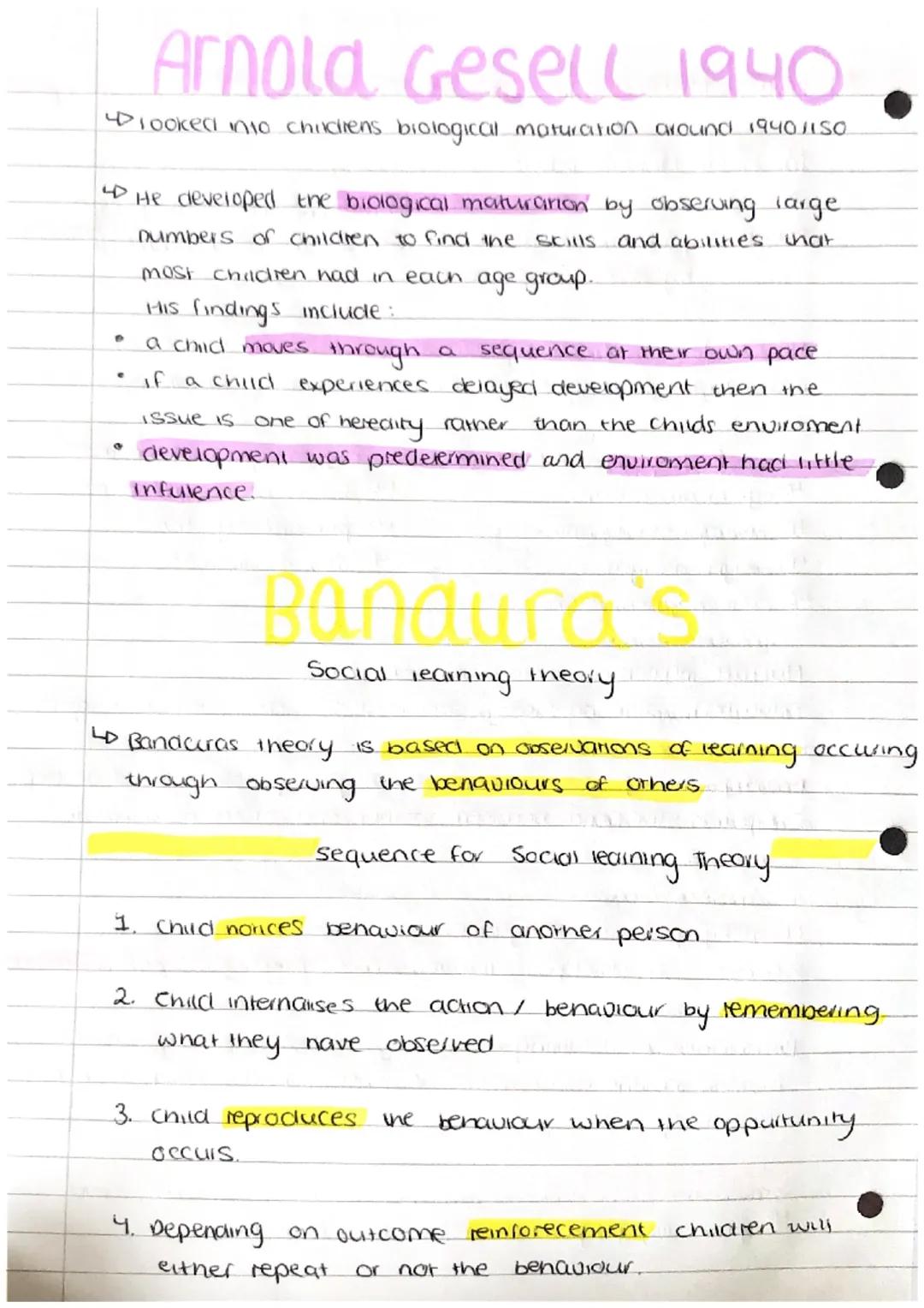 # Arnold Gesell 1940

↳ looked into chucdiens biological maturation around 1940/150

↳ He developed the biological maturaion by observing la