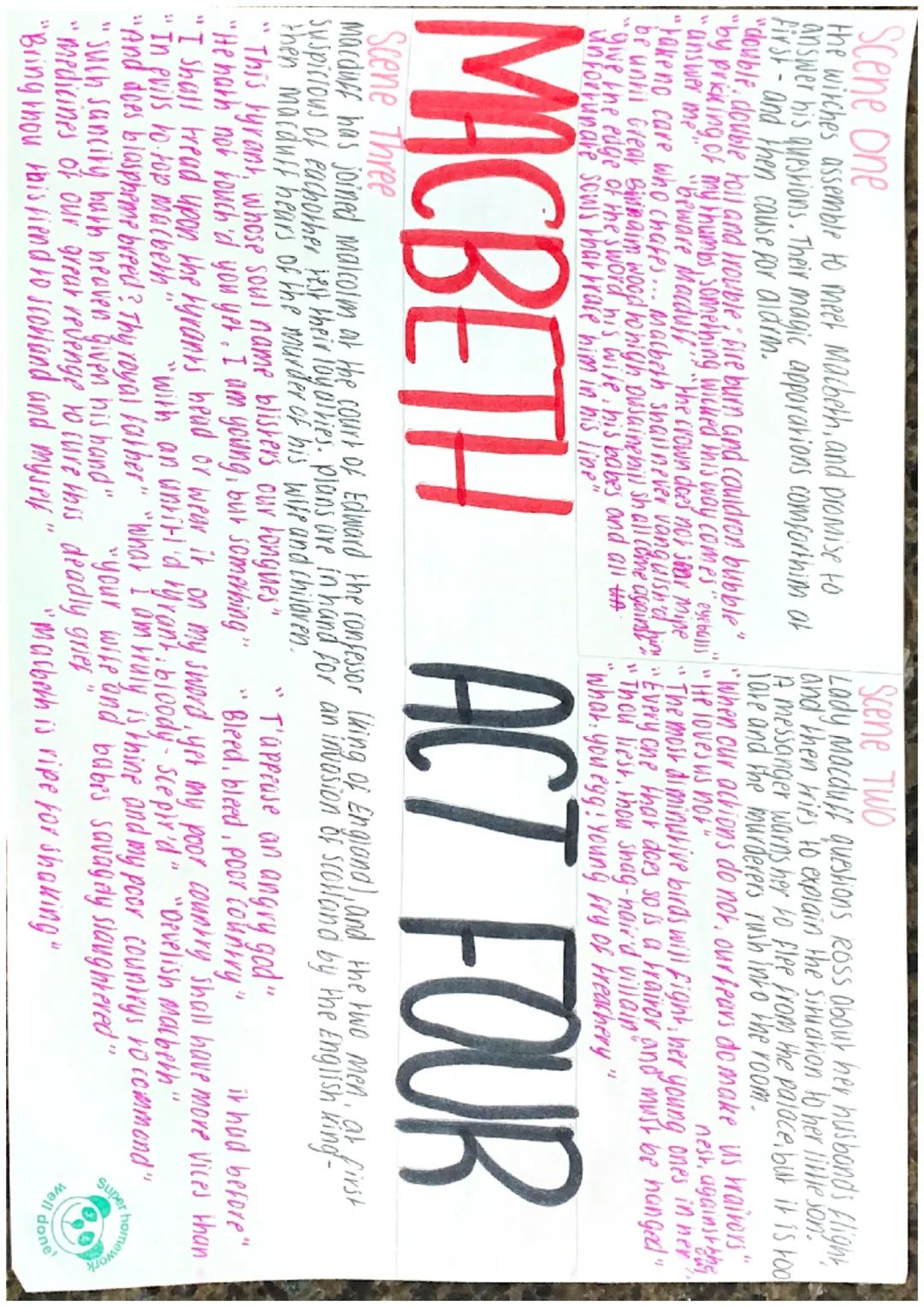 Scene One
The play opens with 3 Witches
appearing our a storm above
a scottish moor. There is a
proloque of evil: the wirches
plan to meet w