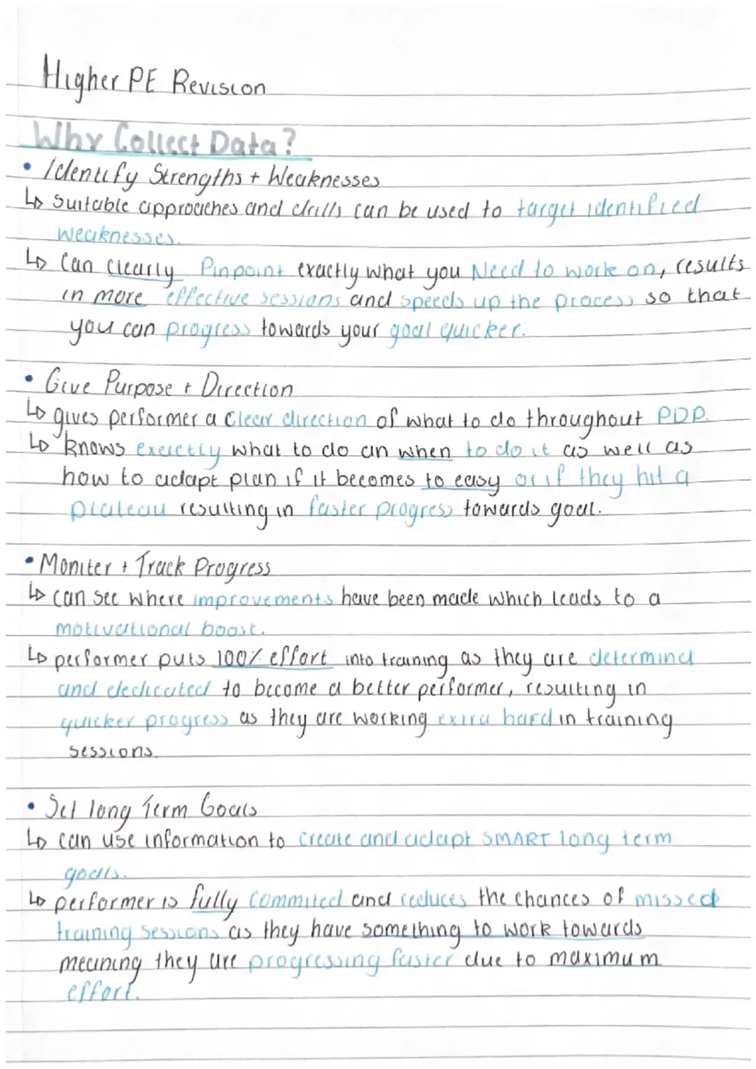 Higher PE Revision notes 