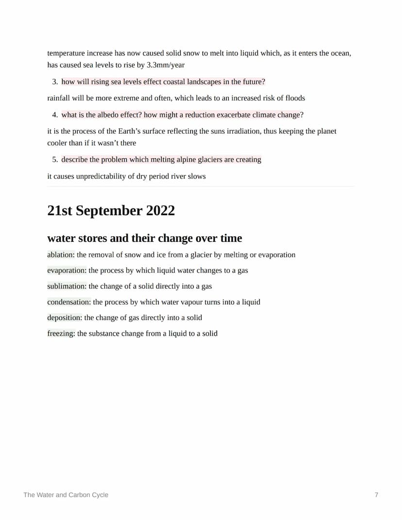 **
The Water and Carbon Cycle
Ⓒsubject
physical geography
Last edited time @January 9, 2023 5:45 PM
deadline
Enotes
status
▼ contents
© type