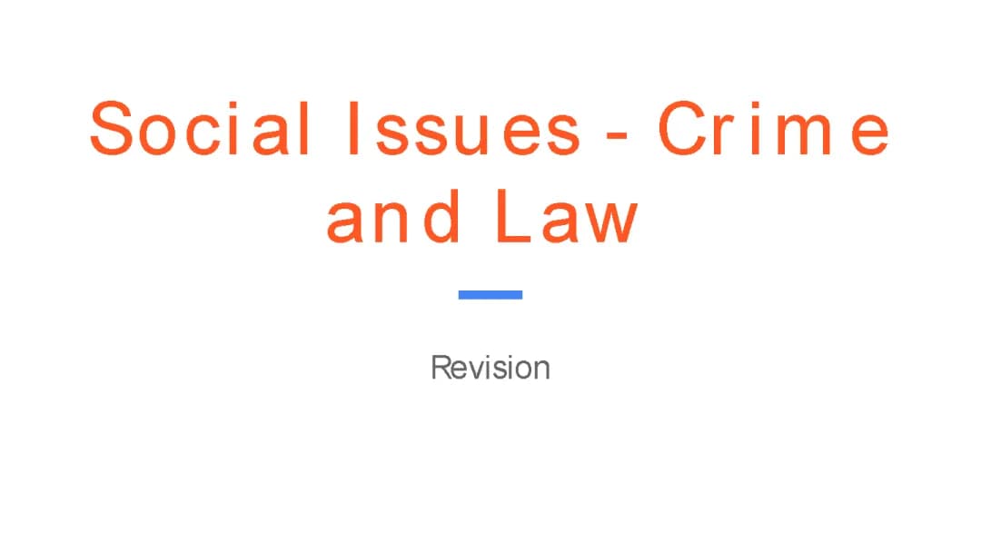 National 5 Modern Studies: Crime and the Law Quizlet, PDF, and Answers